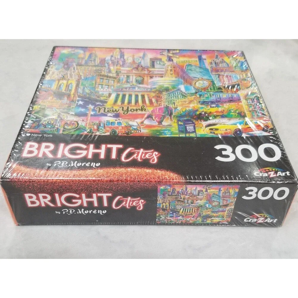 Cra-Z-Art Bright Cities 300 Piece Jigsaw Puzzle - I Heart New York New sealed